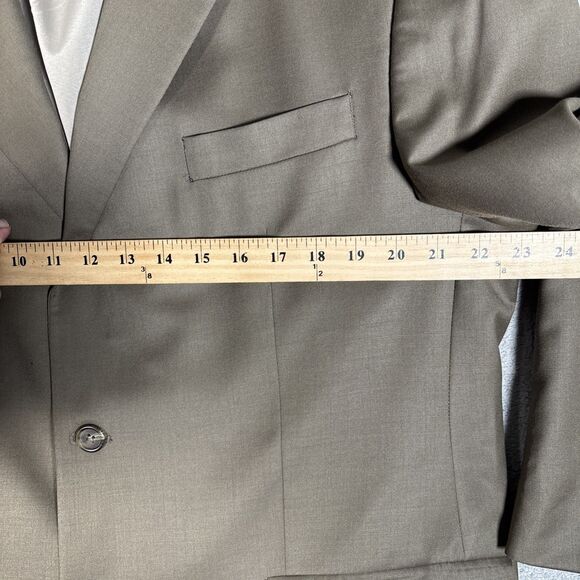 Lauren Ralph Lauren Suit‎ 2 Piece Men’s Size 44R/34W Olive Green Wool - Picture 4 of 16